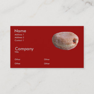 Carte De Visite Beignet rempli par gelée