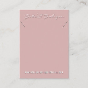 Carte De Visite Bellas Boutique Collier Display Card