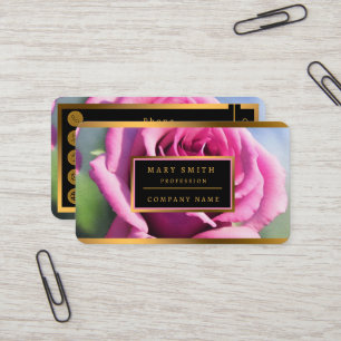 Carte De Visite Belle aquarelle rose rose collection moderne