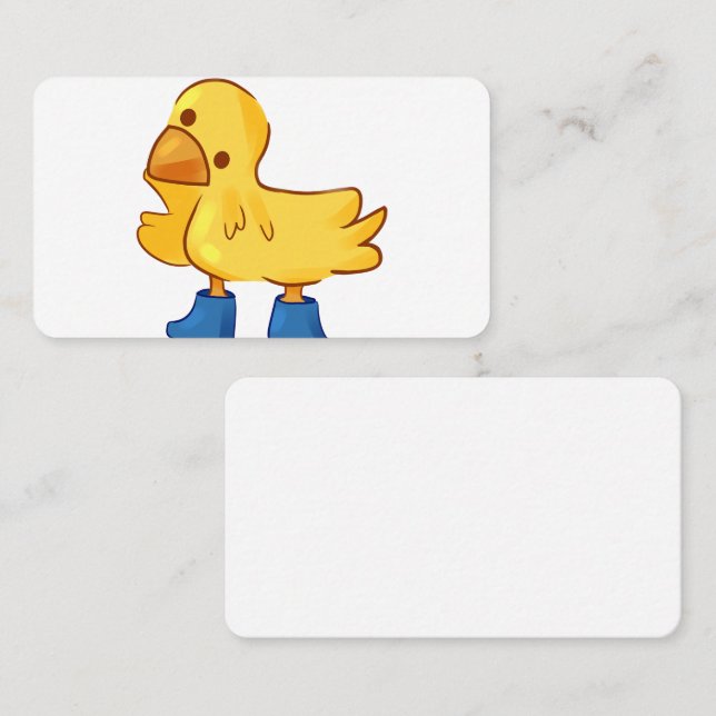 Carte De Visite Belle caricature de canard animal (Devant / Derrière)