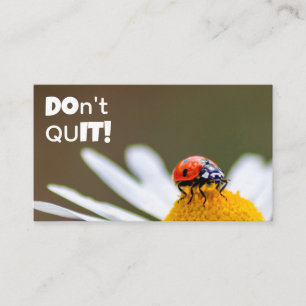 Carte De Visite Belle coccinelle avec citation motivante