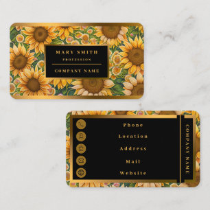 Carte De Visite Belle collection de tournesol tendance