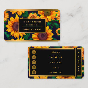 Carte De Visite Belle collection de tournesols tendance