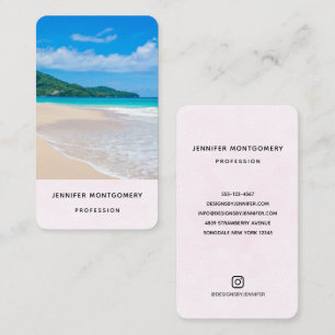 Carte De Visite Belle Destination Tropicale Plage Pittoresque