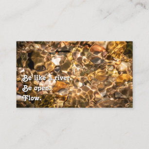 Carte De Visite Belle eau eau courante avec une citation motivante
