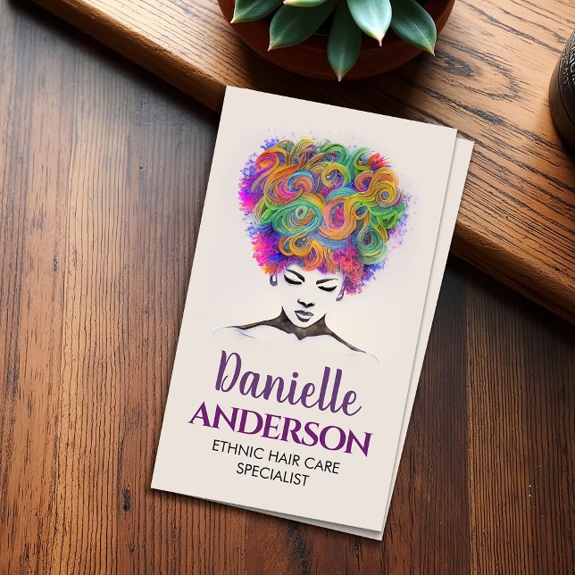 Carte De Visite Belle femme afro-américaine Silhouette (Créateur téléchargé)