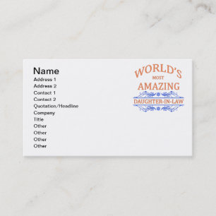 Carte De Visite Belle-fille extraordinaire