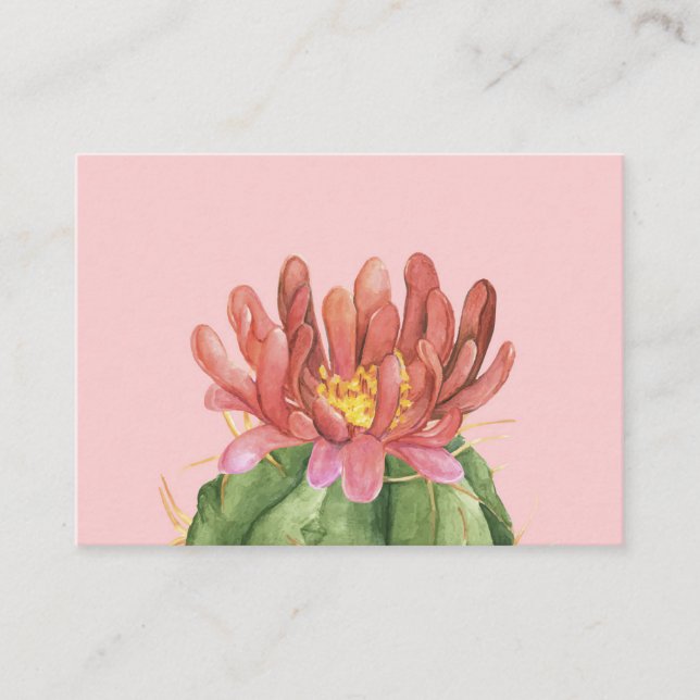 Carte De Visite Belle Fleur Succulente (Devant)