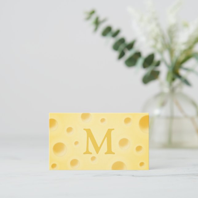 Carte De Visite Belle Fromage Alimentation & Divertissement Monogr (Debout devant)