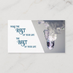 Carte De Visite Belle glace fondante avec citation motivante