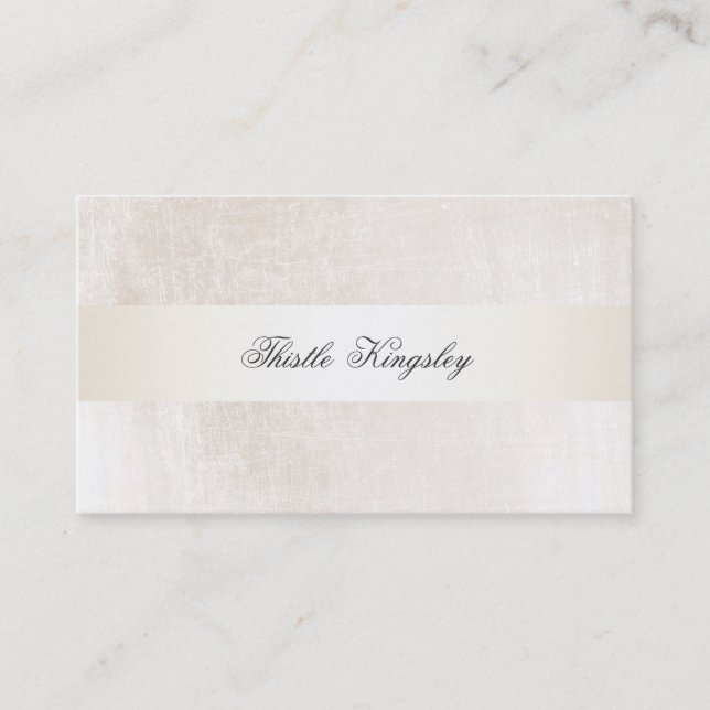 Carte De Visite Belle Hauteur Faux Stain Stripe ivoire (Devant)