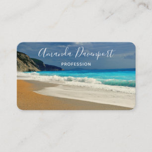 Carte De Visite Belle Mer Turquoise Photographie Tropicale