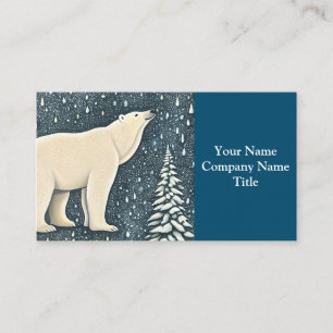 Carte De Visite Belle Ours Polaire Artique
