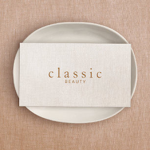 Carte De Visite Belle sobre look Linge Beige