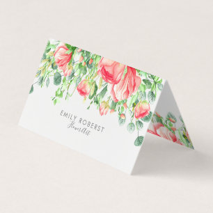 Carte De Visite Belles Fleurs aquarelles Illustration.