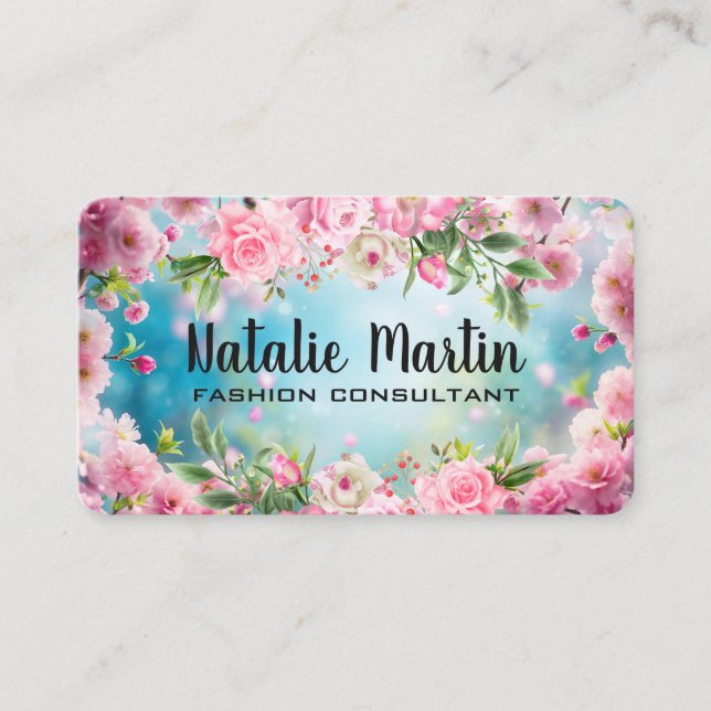 Carte De Visite Belles Fleurs en Fleur (Devant)