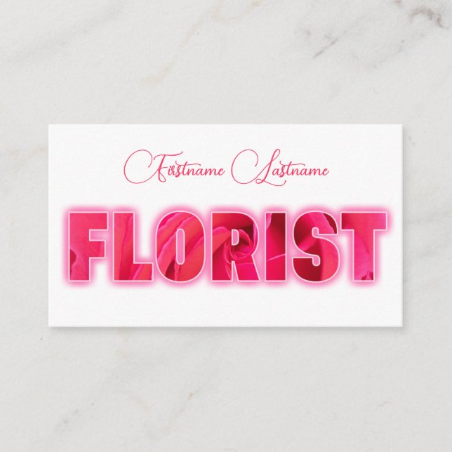 Carte De Visite Belles fleurs pour fleuristes et experts du jardin (Devant)