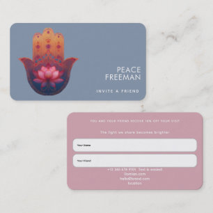 Carte De Visite Bénédiction du Lotus Main de Hamsa