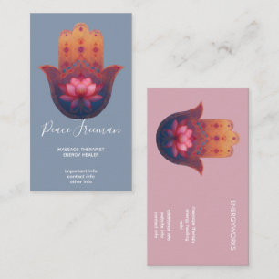 Carte De Visite Bénédiction du Lotus Main de Hamsa
