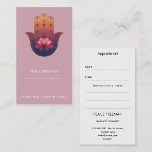 Carte De Visite Bénédiction du Lotus Main de Hamsa