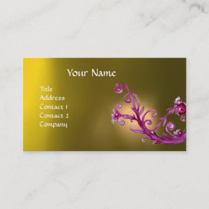 Carte De Visite BÉRIES MAGIQUES MONOGRAM GEM jaune