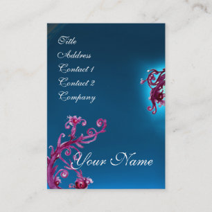 Carte De Visite BÉRIES MAGIQUES MONOGRAM violet rouge bleu