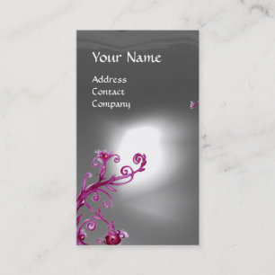 Carte De Visite BÉRIES MAGIQUES MONOGRAMME blanc