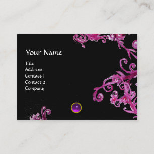 CARTE DE VISITE BÉRIES MAGIQUES PURPLE AMÉTHYST GEM MONOGRAM