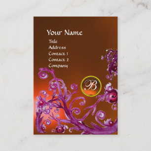 Carte De Visite BERRIES MAGIQUES MONOGRAM GEM topaz orange
