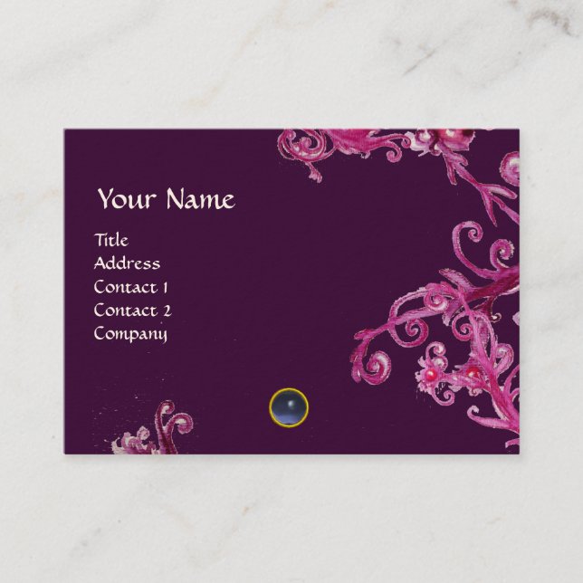 Carte De Visite BERRIES MAGIQUES MONOGRAM JEU bleu (Devant)