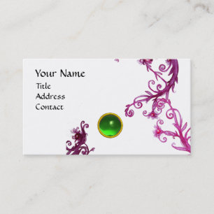 Carte De Visite BERRIES MAGIQUES MONOGRAM tourbillon vert vert bla