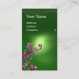 Carte De Visite BERRIES MAGIQUES vert MONOGRAM