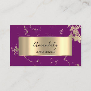 Carte De Visite Berry en marbre rose Abstrait VIP