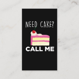 Carte De Visite Besoin de gâteau Appelez-moi Pâtisserie Funny Bake