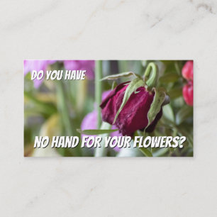 Carte De Visite Besoin de l'expertise fleur fanée amusante