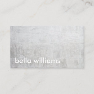 Carte De Visite béton gris clair moderne blanc minimaliste