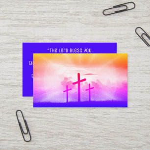 Carte De Visite Bible chrétienne Verse Eglise Religion Croix Busin