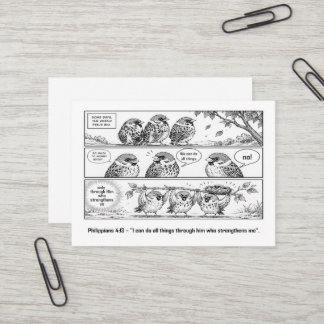 Carte De Visite Bible Écriture Proverbes Dessin Animé Moineau Art