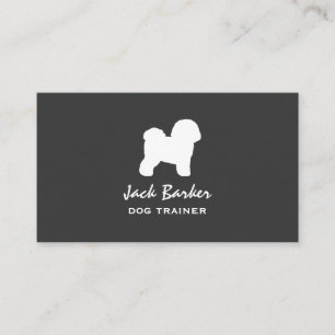 Carte De Visite Bichon Frise Silhouette   race de chiens   Soins a