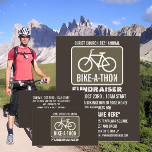 Carte De Visite Bicycle Sign, Charity Bike-a-Thon Event