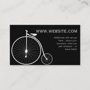 Carte De Visite Bicyclette vintage noire