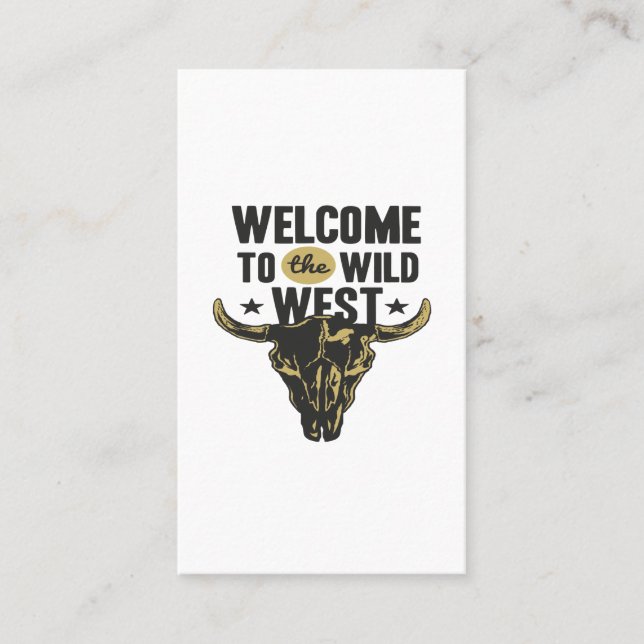 Carte De Visite bienvenue à wild west (Devant)