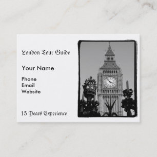 Carte De Visite Big Ben noir et blanc