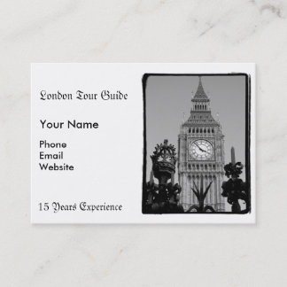 Carte De Visite Big Ben noir et blanc