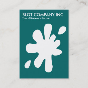 Carte De Visite Big Blot - Blanc sur Turquoise