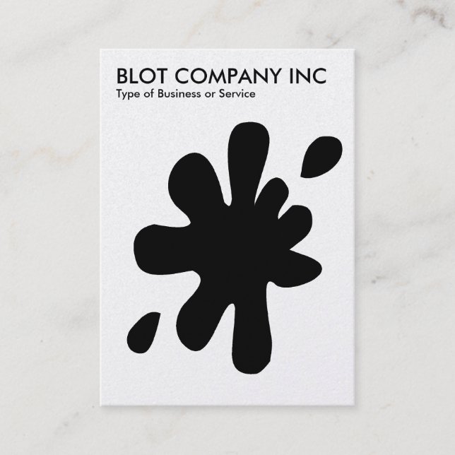 Carte De Visite Big Blot - Noir sur blanc (carte Platinum) (Devant)