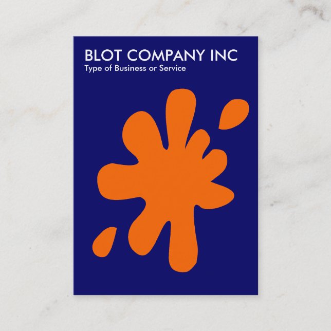 Carte De Visite Big Blot - Orange sur Dark Blue 000066 (Devant)