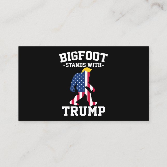 Carte De Visite Bigfoot Se Déplace Avec Les Élections Trump De 202 (Devant)