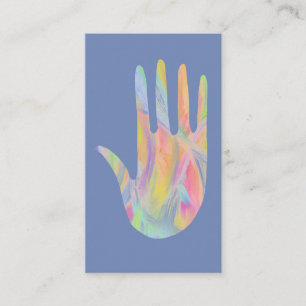 Carte De Visite Bigorneau curatif de main d'arc-en-ciel