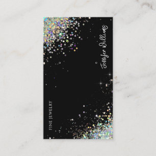 Carte De Visite Bijou Boucle d'Oreille Paillettes Holographiques N